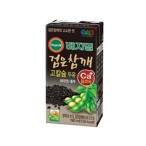 베지밀 검은참깨 고칼슘 두유, 190ml, 24개