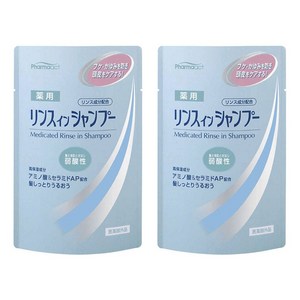 쿠마노 메디케이티드 린스 인 샴푸 약산성 리필용, 350ml, 2개