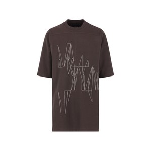몽클레르 X 릭 오웬스 자수 로고 패치 티셔츠, 브라운계열, Standard L(KR 100-180)