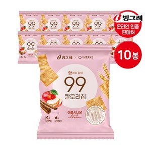 빙그레 99칼로리칩 애플시나몬, 30g, 10개