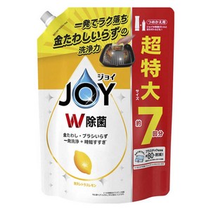 JOY W 철수세미 브러시가 필요없는 주방세제 호화로운 시트러스 레몬 리필용 초특대 사이즈 930ml