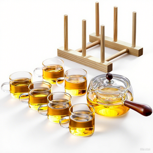 Qiaokao 유리 다기 세트