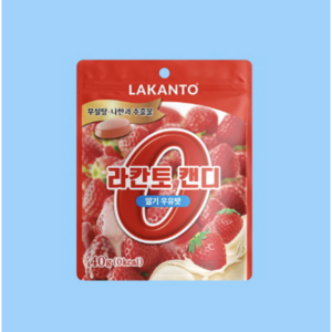 라칸토 캔디 달달한 제로 칼로리 0Kcal 딸기우유맛, 40g, 3개