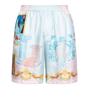 베르사체 실크 쇼츠, 블루계열+핑크계열, Italy 50(KR 105)