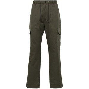 몽클레르 로고 패치 스트레이트 팬츠, 그린계열, Italy 46(KR 92-175)