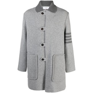 톰 브라운 스트라이프 트리밍 디테일 싱글 브레스티드 코트, 그레이계열, Numeric 3(KR 105)