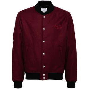 메종키츠네 로고 자수 봄버 재킷, 레드계열, Standard S(KR 95)