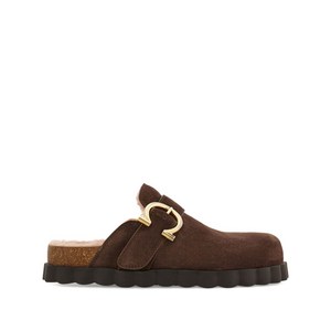 페라가모 간치니 버클 디스트레스드 솔 클로그, US 10(KR 275C (Slim)), 브라운계열