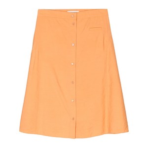 메종키츠네 하이웨이스트 A라인 미디 스커트, 오렌지계열, IT 42(KR 55)