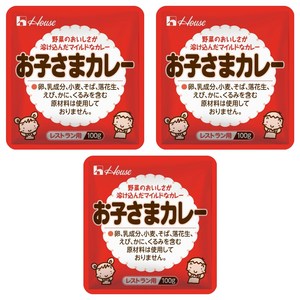 하우스푸즈 레스토랑용 어린이 카레, 100g, 3개