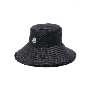 몽클레르 로고 아플리케 인터우븐 버킷 햇