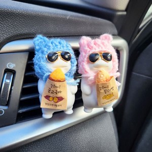 힐링센트 귀여운 지방이 4종 차량용방향제, 레몬라벤더향, 옵션 A세트