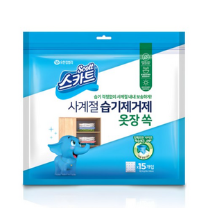 스카트 사계절 습기제거제 옷장 쏙 15p, 450g, 15개