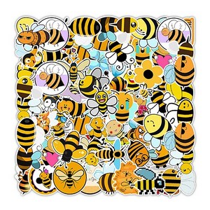 (주)아트인 꿀벌 데코 방수 스티커(50매 세트)