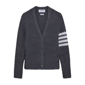 톰 브라운 4 바 스트라이프 V넥 가디건, 그레이계열, Italy 44(KR 77)