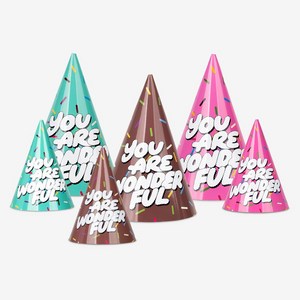 나우스팩 스프링클 고깔 모자 3색 2가지 사이즈, 스프링클 고깔 소 3종