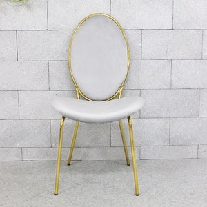 엘린까사 [리퍼특가 1+1] 클레오파트라 벨벳 의자, 퓨어 그레이+퓨어 그레이, 2개