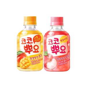 팔도 코코뿌요 280ml 24개(복숭아12개+애플망고12개), 24개