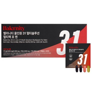 밸러니티 남성용 올인원 31성분 멀티팩 종합비타민 117g, 30회분, 1개