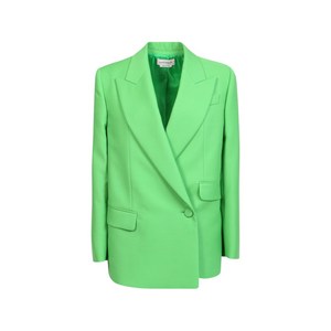 알렉산더맥퀸 더블 브레스티드 드롭 헴 블레이저, 그린계열, Italy 44(KR 77)