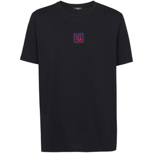 발망 로고 자수 반소매 티셔츠, 블랙계열, Standard S(KR 100)