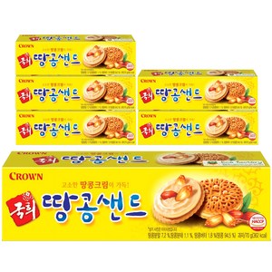 크라운 국희 땅콩샌드, 70g, 6개