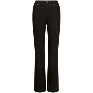 돌체앤가바나 로고 패치 와이드 진, 블랙계열, Italy 48(KR 77)