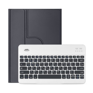 삼성 갤럭시탭 S10 FE 콤비회전 블루투스 키보드 S펜수납 케이스, 블랙, 1개