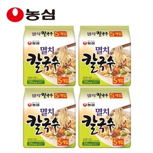 농심 멸치칼국수, 98g, 20개