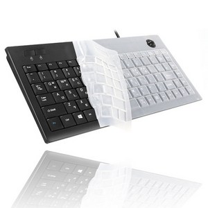 ZIO 유선 트랙볼 미니 키보드 + 실리콘 키스킨 ZIO-TMK300U, 혼합색상, 텐키리스