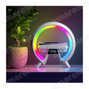 SMABAT 블루투스 5.3 다기능 무선 블루투스 스피커 고속 무선 충전 LED 탁상 시계 알람 스피커