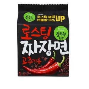 풀무원 고추기름 로스팅 짜장면 117g, 4개