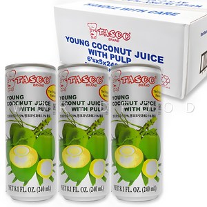 타스코 YOUNG COCONUT JUICE WITH PULP, 240ml, 30개