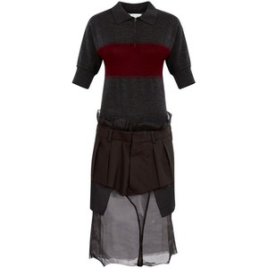 메종 마르지엘라 코튼 울 혼방 미디 드레스