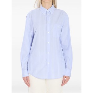 셀린느 트리옹프 로고 스트라이프 셔츠, 블루계열+화이트계열, FR 36(KR 44)