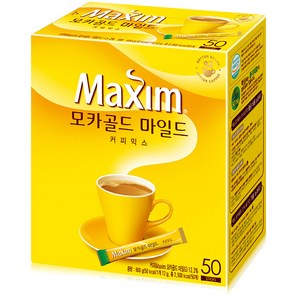 맥심 모카골드 마일드 커피 믹스, 12g, 1개입, 50개