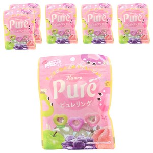 칸로 퓨레 링 풋사과 + 포도 + 복숭아, 63g, 6개