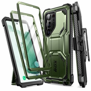 [iBlason] 아머박스 갤럭시 S23 시리즈 러기드 풀커버 킥스탠드 케이스 (벨트클립포함), 그린
