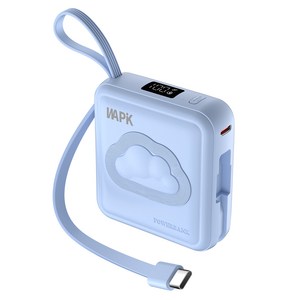 와피크 내장케이블 초소형 미니 보조배터리 10000mAh