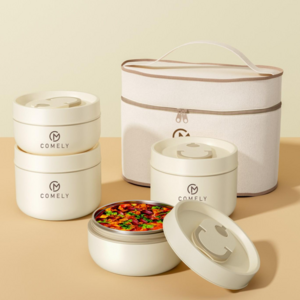 코믈리 304 스테인리스 전자레인지 적용 보온 도시락통 휴대용 보온가방 포함