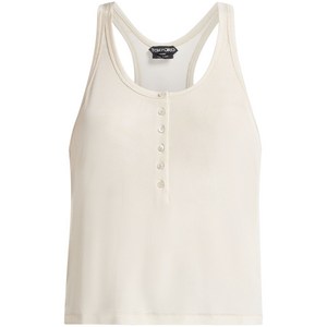 톰포드 골지 저지 탱크 탑, 화이트계열, Italy 46