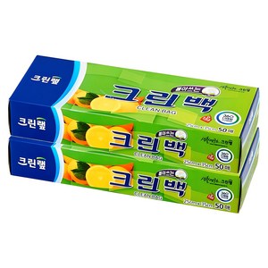 크린랩 크린백 25cm x 35cm, 중(M), 50개입, 2개