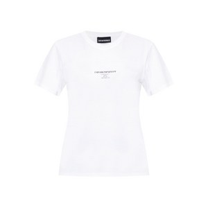 엠포리오아르마니 로고 프린트 코튼 티셔츠, 화이트계열, Standard XS(KR 44)