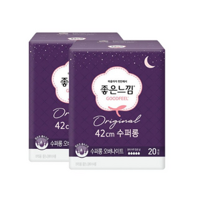 좋은느낌 오리지널 수퍼롱 생리대, 오버나이트, 20개입, 4개