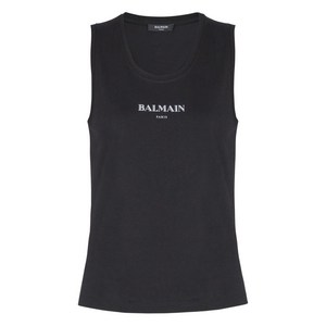 발망 로고 프린트 코튼 탑, 블랙계열, Standard XS(KR 55)