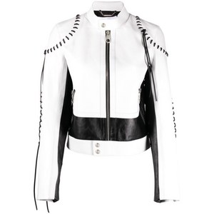 끌로에 윕스티치 디테일 가죽 재킷