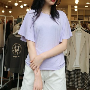 메리앤유 찰랑거리는 프릴소매가 예쁜 반팔 티블라우스