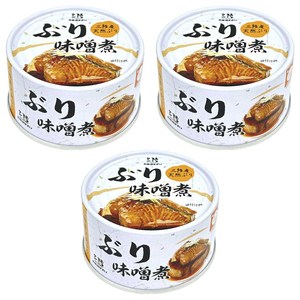 산리쿠 방어 미소된장 조림 통조림, 170g, 3개