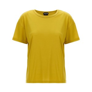 톰포드 로고 태그 티셔츠, 옐로우계열, Italy 38