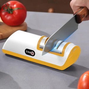 프리라이프 - 전동 칼갈이 자동 숫돌 가위갈이 가정용 칼가는 기계, 17.8*5.8*5..., C 황색, 1개
